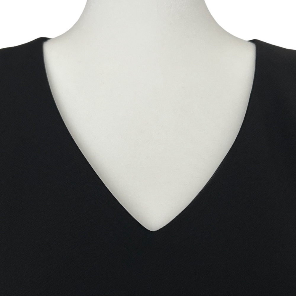Talbots Black Sleeveless Ruffle Sheath Dress (10) - Picture 9 of 16